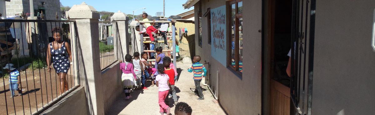 Cape Town Hout Bay Early Years Internship outside play at preschool in township