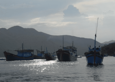 Cruising at dusk Vietnam