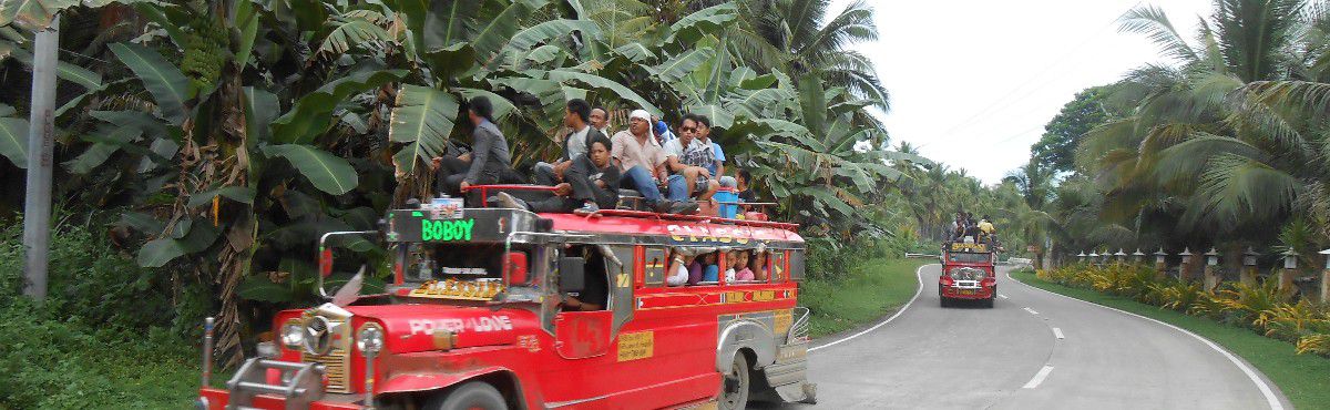 Jeepney on the roads in the philippines