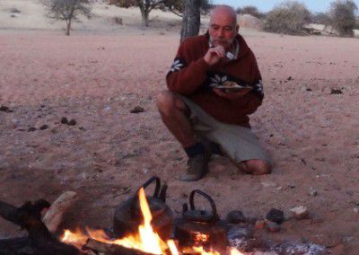 camp fire Namibia