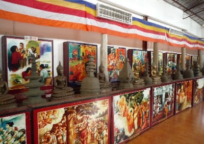 Colourful buddha display