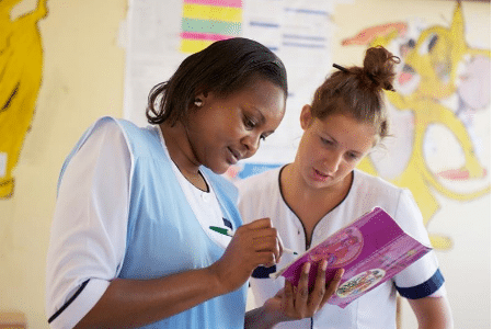 medical volunteer on a project