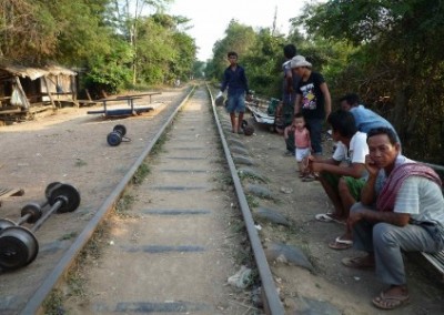 Battambang train track NGO and Community Development in Cambodia