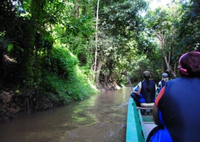 Boat ride environmental conservation and community empowerment in Borneo