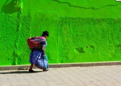 Bolivian woman in traditional dress spring break volunteering adventure Bolivia