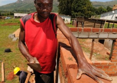 Bricklayer Volunteer Building with Kruger Safari in Swaziland