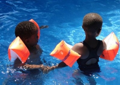 Children swimming Sports Development Internship in Swaziland