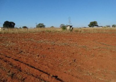 Garden ready for planting pre-school Building volunteer project Swaziland