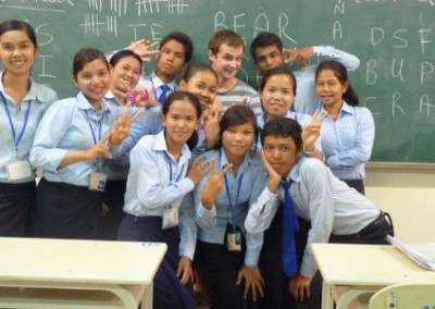 Group of students Teacher and Curriculum Development in Cambodia