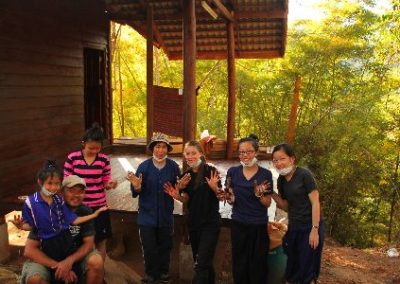 Group of volunteers Community and Conservation volunteering Chiang Mai Thailand