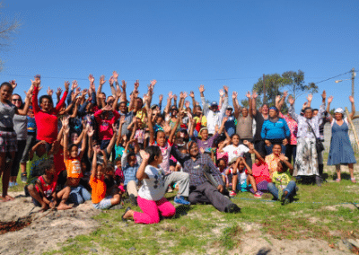 Hands in the air Tree Planting and Environmental Education Summer Initiative in Zambia