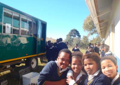 Happy children Wild Coast computer literacy and arts South Africa