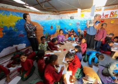 Her farm classroom Day Care Center and Education Support in Nepal
