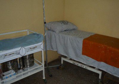Hospital bed and trolley Work in a Laboratory in Ghana