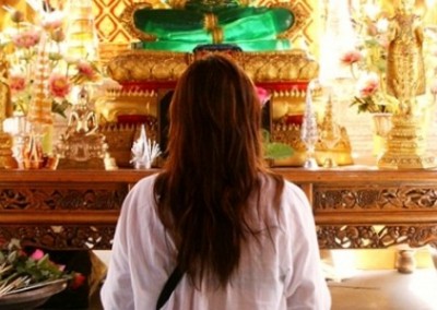 In a temple Summer Study and Service in Thailand