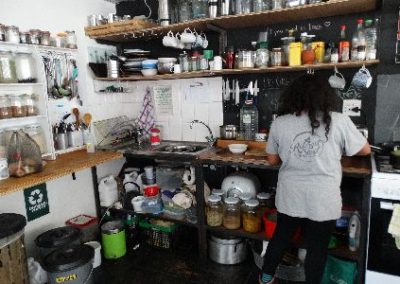 Intern in kitchen Permaculture and Horticulture Internship in South Africa