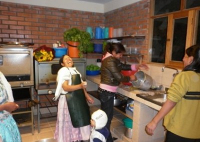 Laughing in the kitchen family community development Bolivia