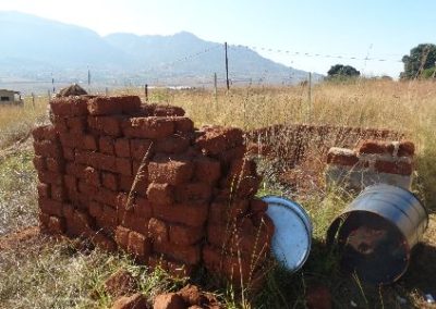 Local blocks ready for store construction Building project Swaziland