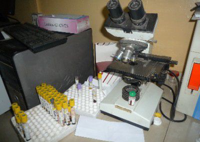 Microscope Work in a Laboratory in Ghana