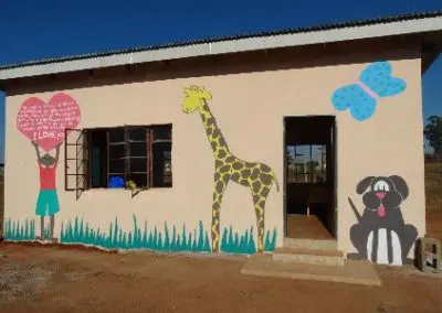 Mural on pre-school Building Project Swaziland