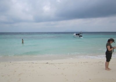 On the beach coral reef conservation and diving in Borneo