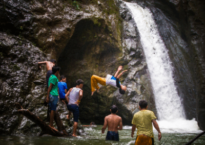 Playing in waterfall Work in a Young Offenders Rehabilitation Centre in the Philippines