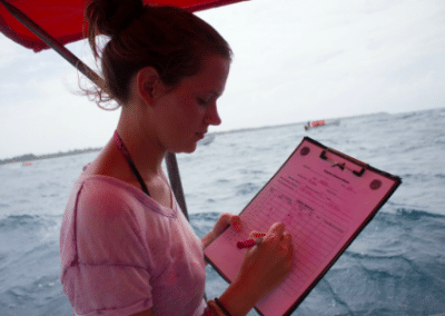 Recording data Dolphin and Marine Conservation in Zanzibar