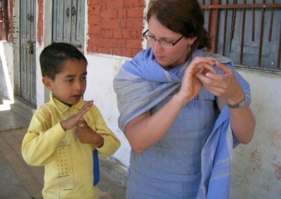 Sign language Child Development Volunteering in India
