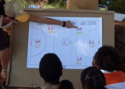 Teaching netball Sports Development and Rural Community Work in Zambia