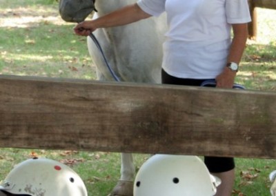Team member gives a talk equine therapy for disabled children South Africa