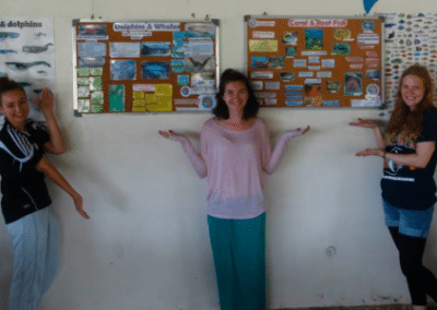 Three volunteers Dolphin and Marine Conservation in Zanzibar