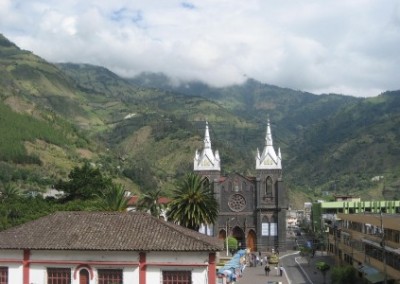 Town and misty mountains medical internship Ecuador