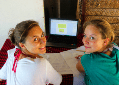 Two female volunteers Dolphin and Marine Conservation in Zanzibar