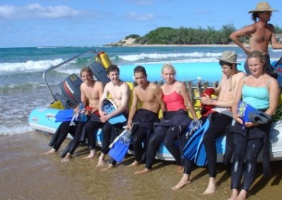 Volunteers by boat Scuba Diving and Marine Conservation plus Safari Tour in Mozambique