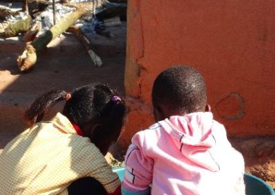 Washing up nutrition volunteering in Swaziland