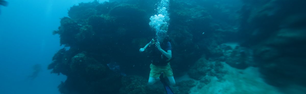 Young diver Marine Conservation Belize