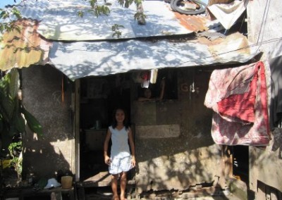 Young girl Building Project in the Philippines