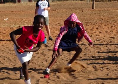 Zambia sports girls racing in action