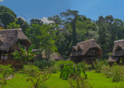 Accommodation pods environmental conservation Peru