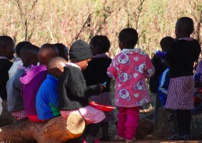 Breakfast time at pre-school Nutrition Internship Swaziland
