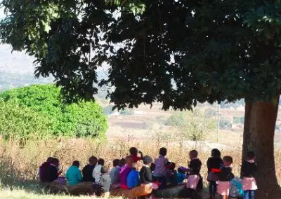 Group breakfast time at pre-school Nutrition Internship Swaziland