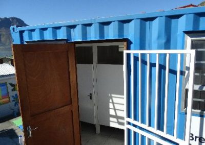 Hout Bay crate bathroom block Early Years Internship in Cape Town