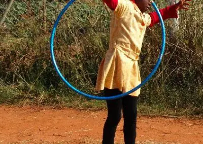 Hula Hoop arm loops sports volunteering in Swaziland