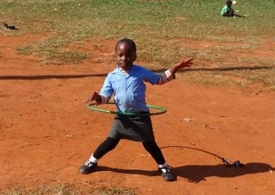 Hula hoop expert in action sports volunteering Swaziland