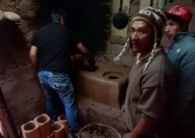 Local men in the kitchen Healthy Kitchens Peru