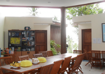 Lunch area Orangutan Sun Bear and Wildlife Rescue in Indonesia