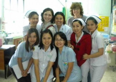 Nurses and volunteers Medical Internship at a District Hospital in Chiang Mai in Thailand