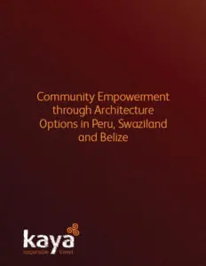 Community Empowerment through Architecture options in Peru, Switzerland & Belize itinerary