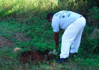 Planting trees for day care centres Nutrition Internship Swaziland