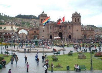Plaza in Cusco healthy kitchens Peru